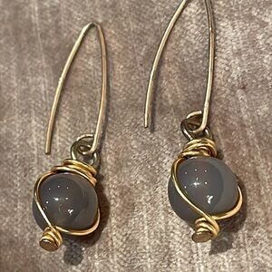 Gold & Grey Minimalist Earrings